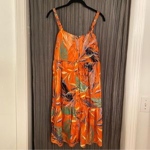 Tropical Print Summer Dress